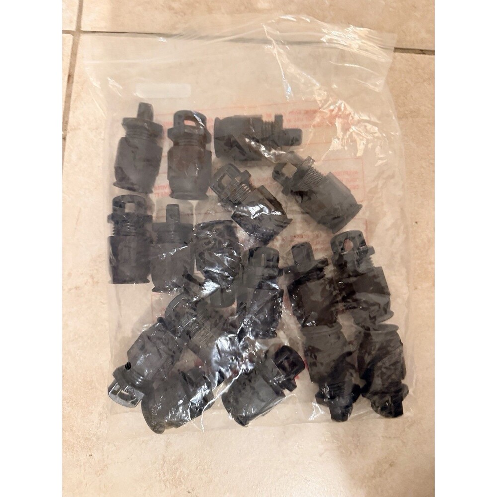 17 Black Cable Gland Strain Relief Fittings Threaded Electrical Cable Connectors